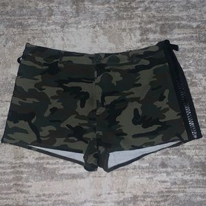 FashionNova camo shorts.